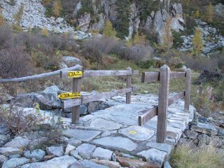 Il bivio tra sentiero 3 e 3A