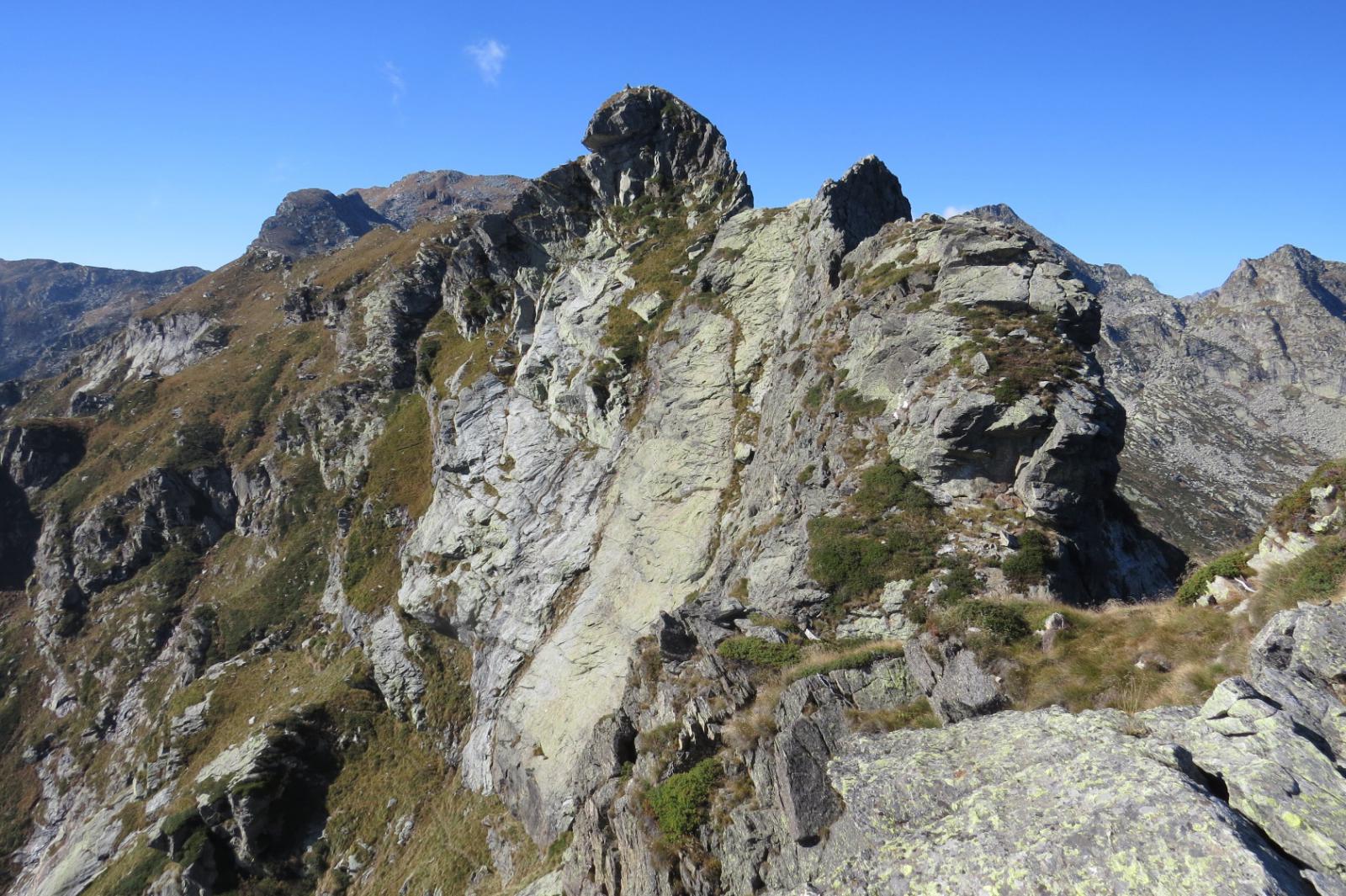 Dal Corno Battaglia, la Cima Battaglia e il suo versante di salita