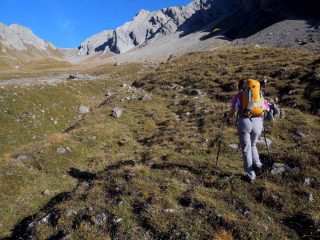 parte alta del vallone e in fondo il colle