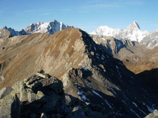 La prima parte di cresta dalla Tete Fenetre
