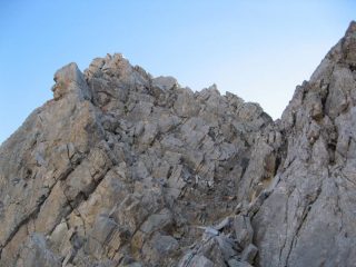 Canalino di salita alla testa di Bandia