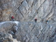 Sulla cengia della ferrata