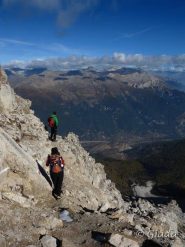 La cengia subito prima della cima