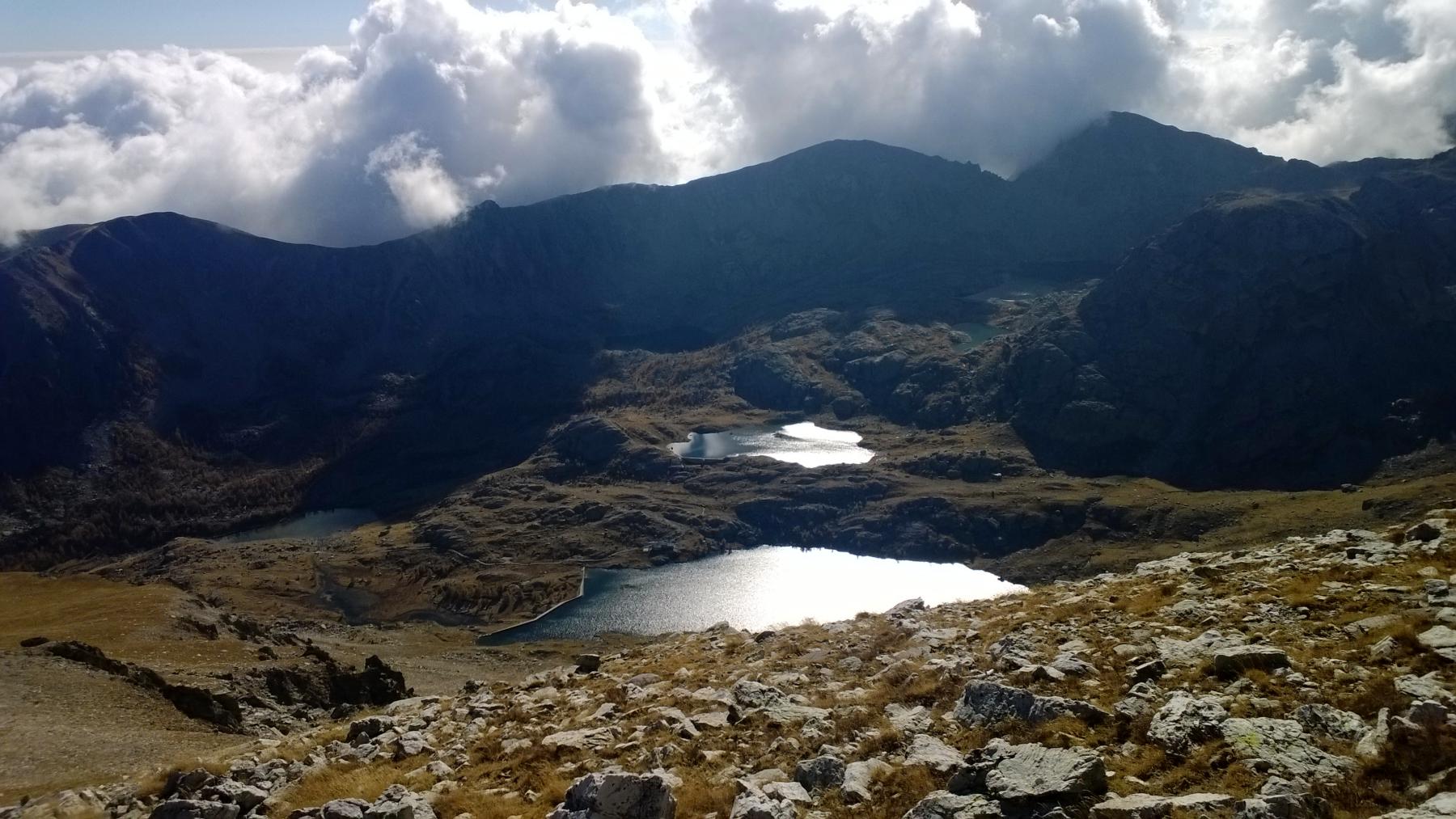 Laghi vari scendendo sul rifugio delle Meraviglie