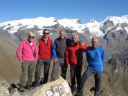 con i compagni di salita Mario, Battista, Sebastiano e Antonello