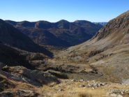 Il pendio salito e in basso Madone de Fenestre
