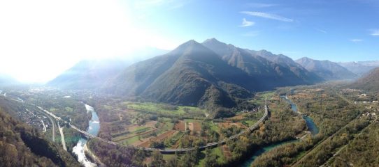 il panorama sulla valle 