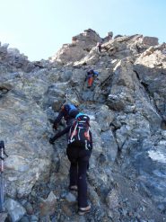 08 - fine del canale, inizio roccette prima della placca