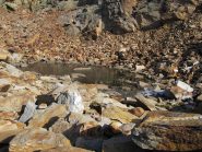 Il minuscolo laghetto nei pressi della pietraia sotto la Bordevolo