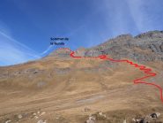 01 - percorso di salita visto dal forte Roncia