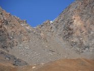 03 - sotto il Col du Lou, tracce di sentiero nel canalone