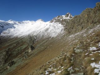 Vallone del Ricciavrè con Rocca Rossa sulla destra
