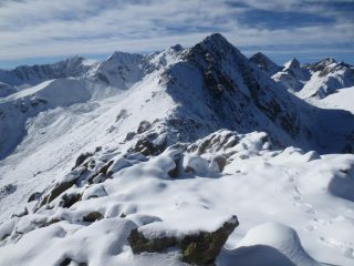 il versante di salita con il Pian Real  