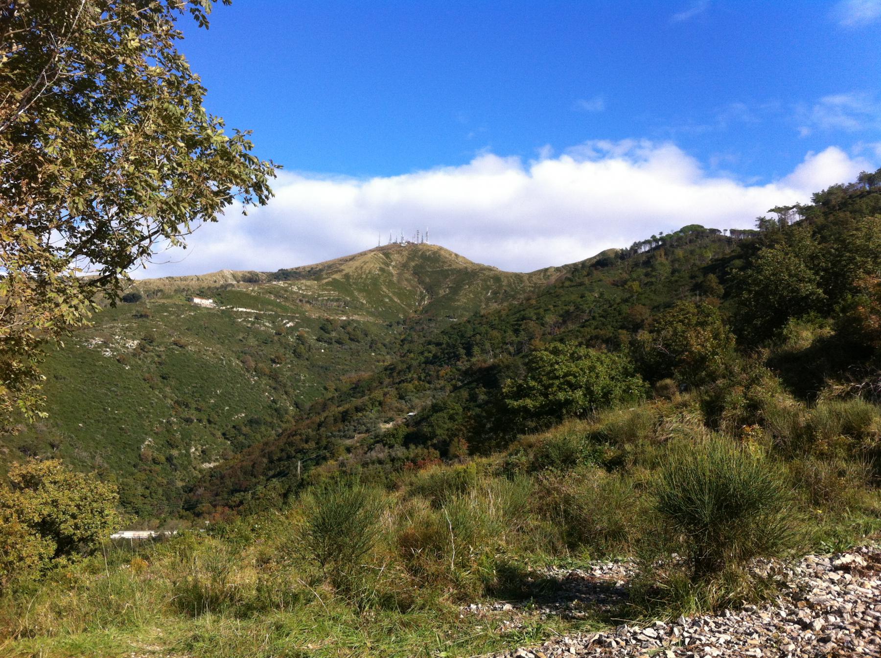 sulla destra corre il sentiero di salita