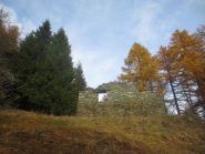 ruderi della baita a quota 1620 