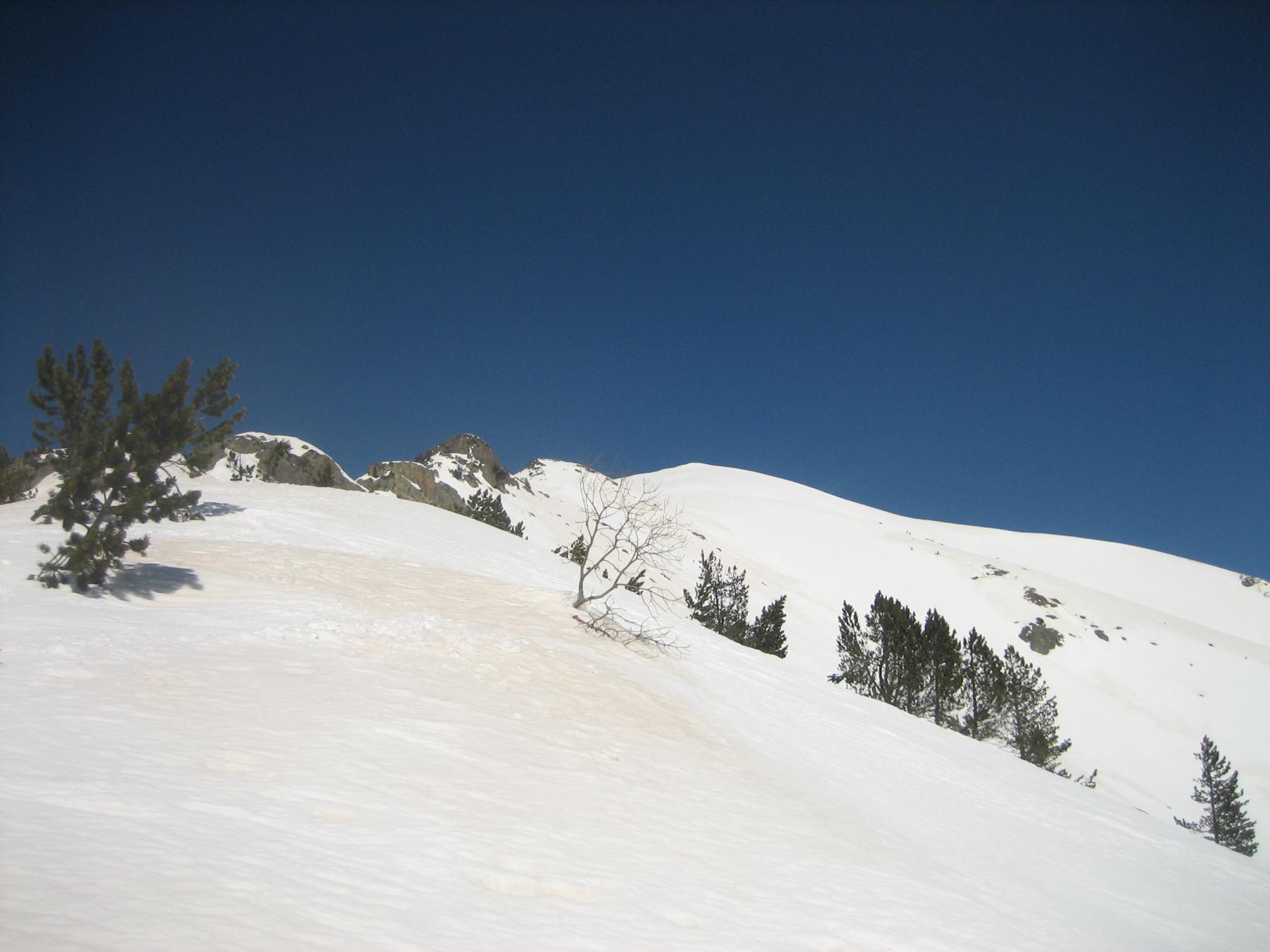La vetta in versione invernale.