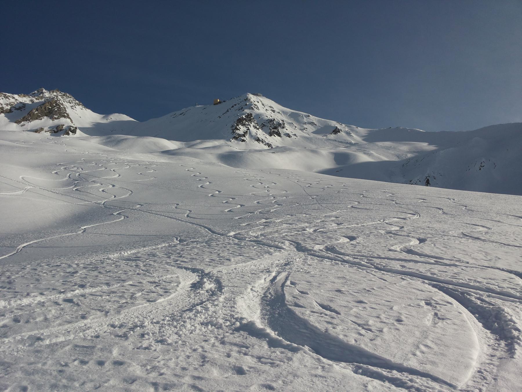 le nostre firme e la vetta sullo sfondo
