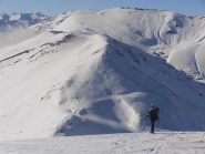 11 - quasi in cima al Vin Vert, si vede il tragitto percorso dallo Jafferau sullo sfondo
