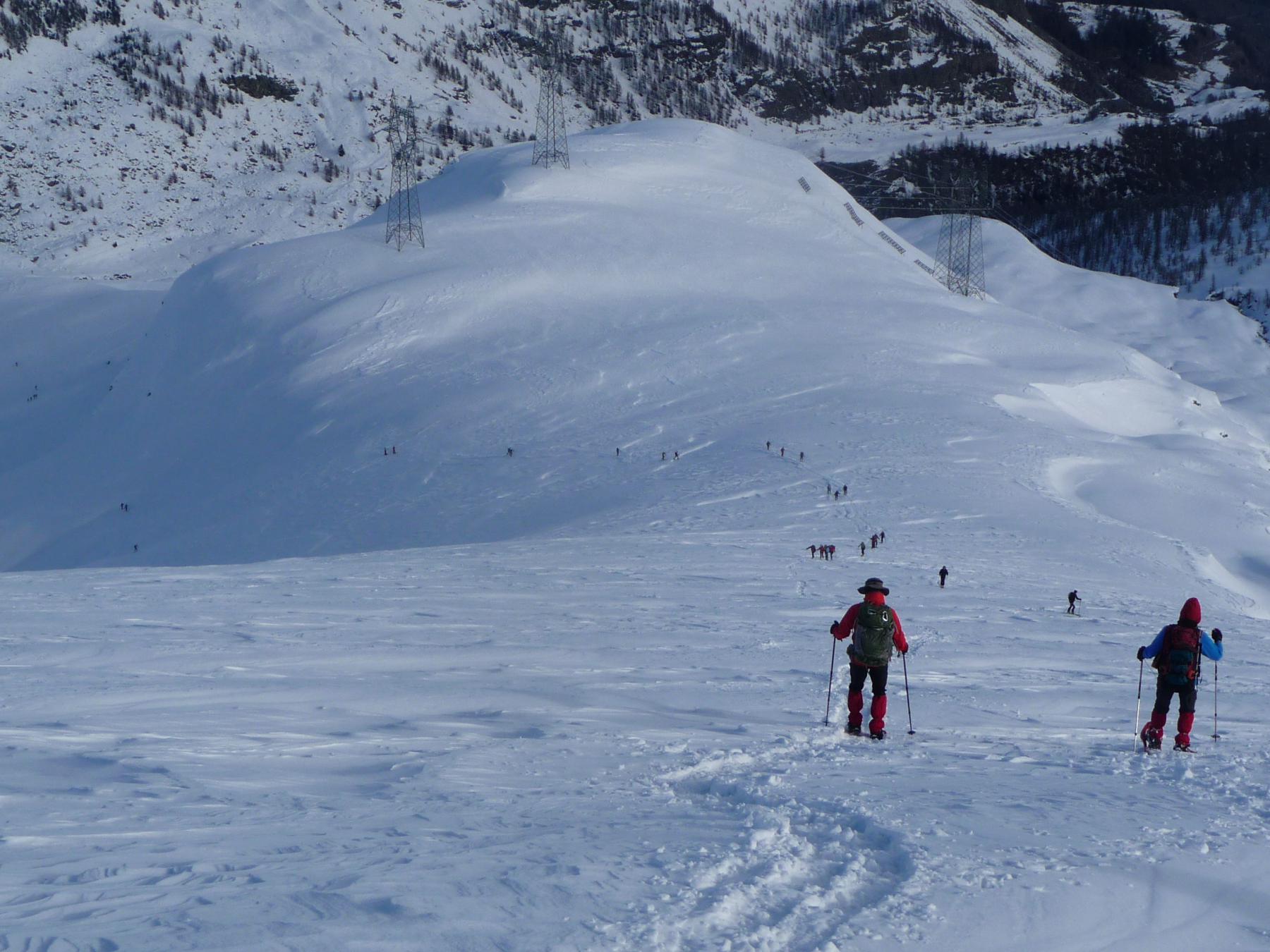 mentre scendiamo, decine di formichine salgono....