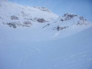 il canale , il tratto piu' ripido della salita