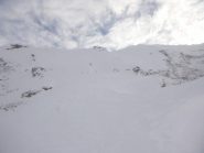 dopo il traverso l'ultima rampa per il colletto