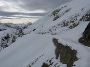 tratto della stradina innevata
