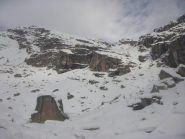 la T.Paiaire a sx, dritto il Piccolo Tovo col canale di salita