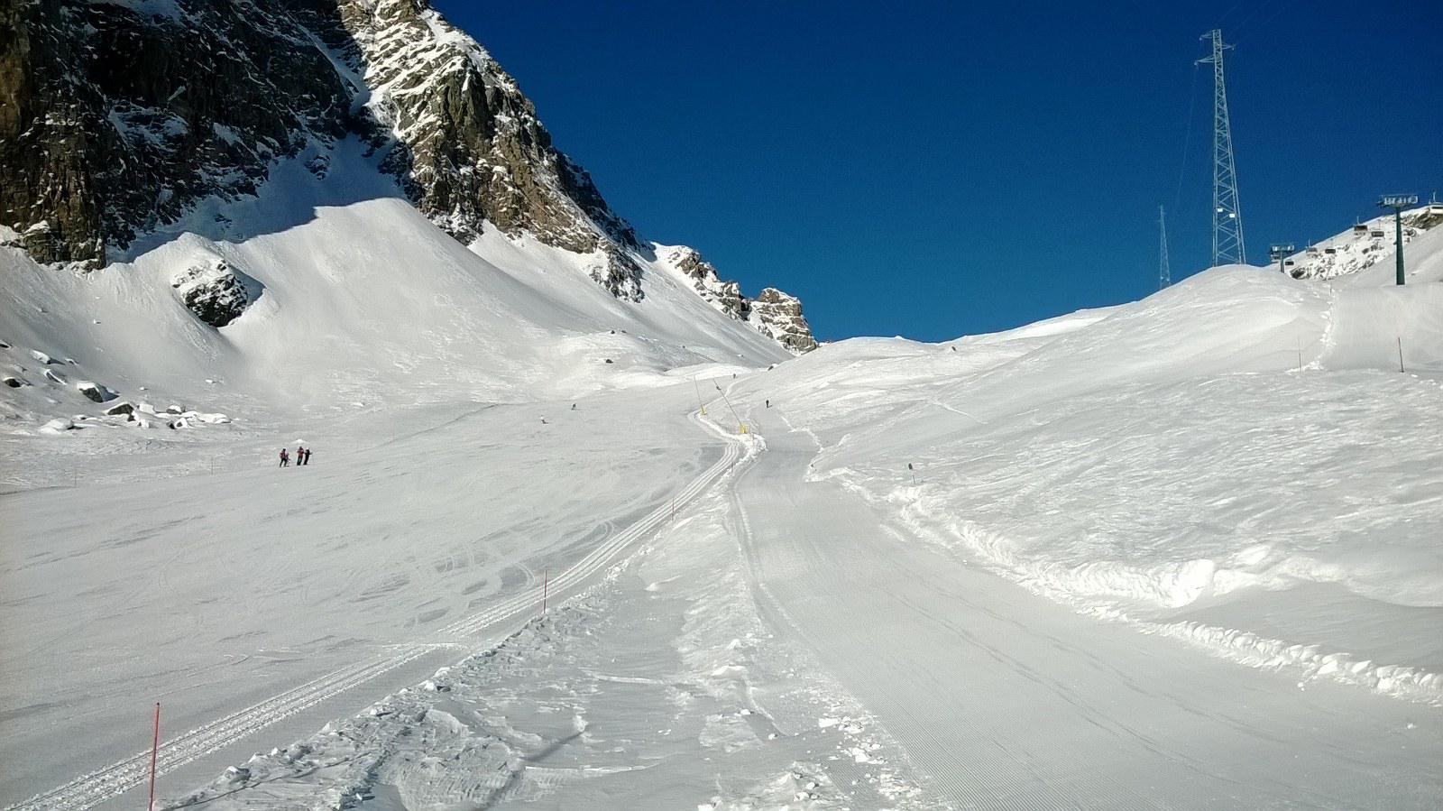 A destra la pista di salita