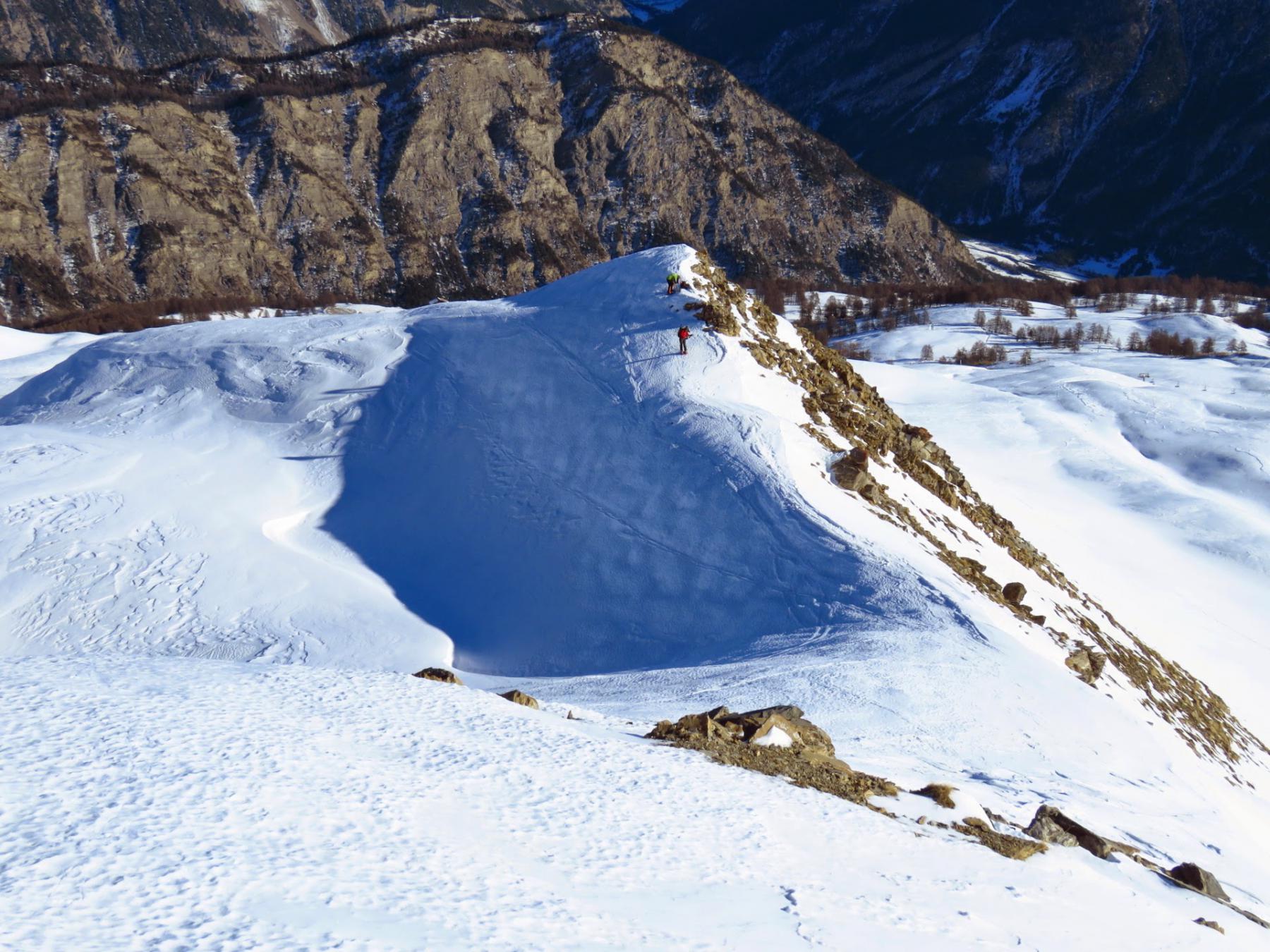 la dorsale NE dell'Arpillon fin qui risalita