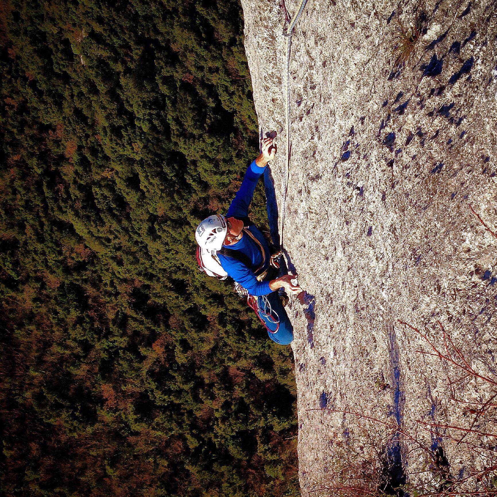 Il socio sul runout di L7