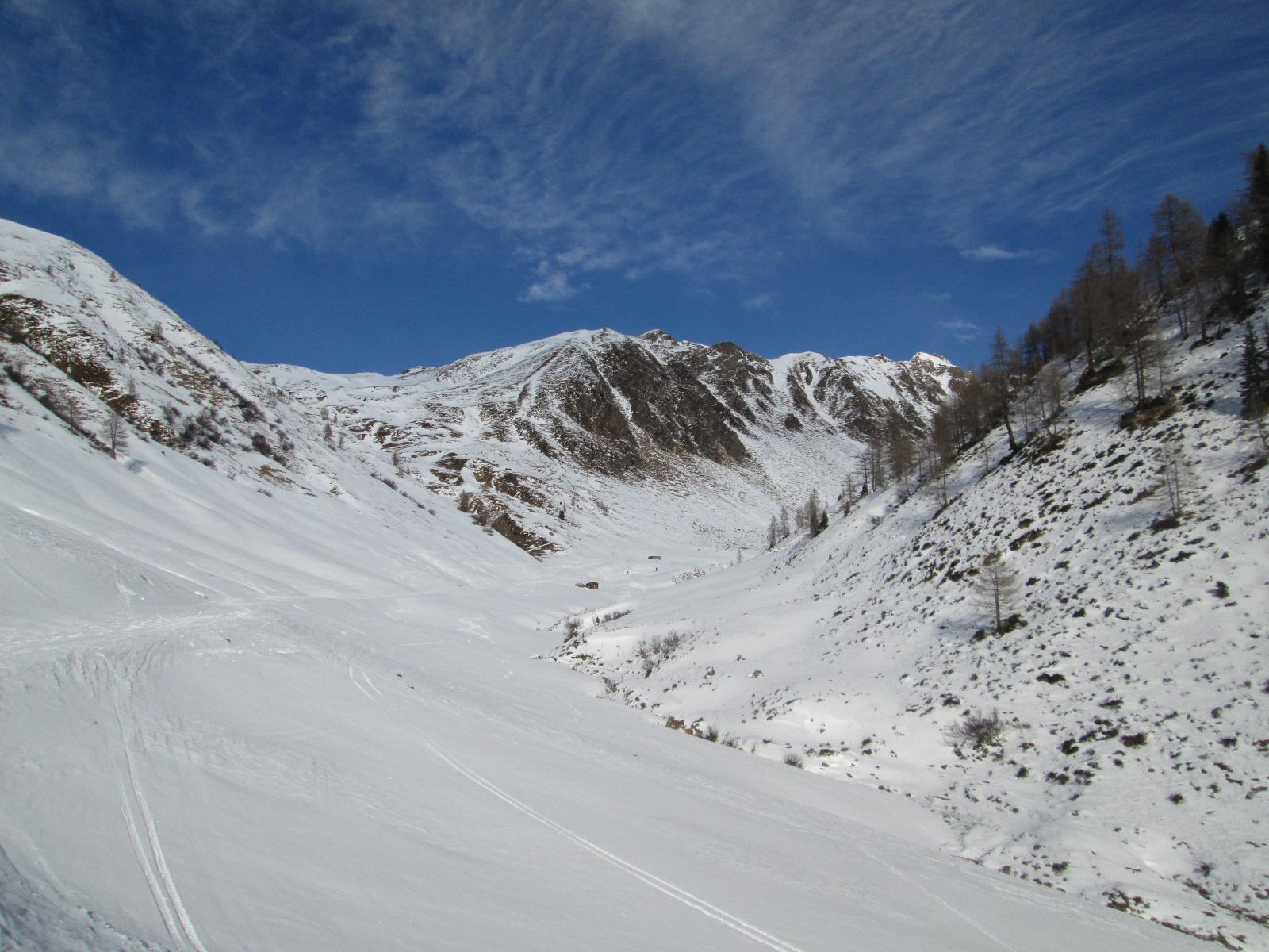 la parte bassa del vallone di salita