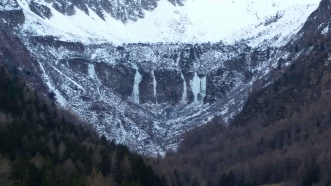 Le cascate dall'arrivo della seggiovia