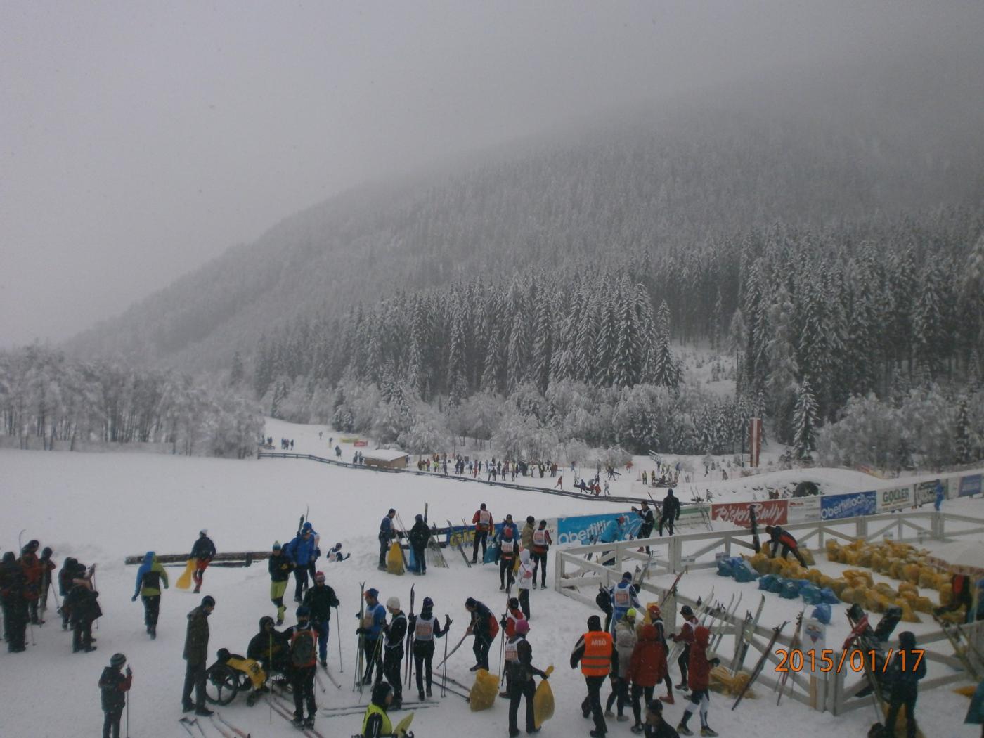 DolomitenLauf 2015 - Zona di partenza - Biathlon und LangLauf Zentrum