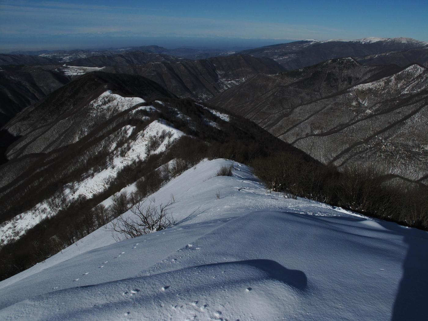 discesa sulla cresta nord