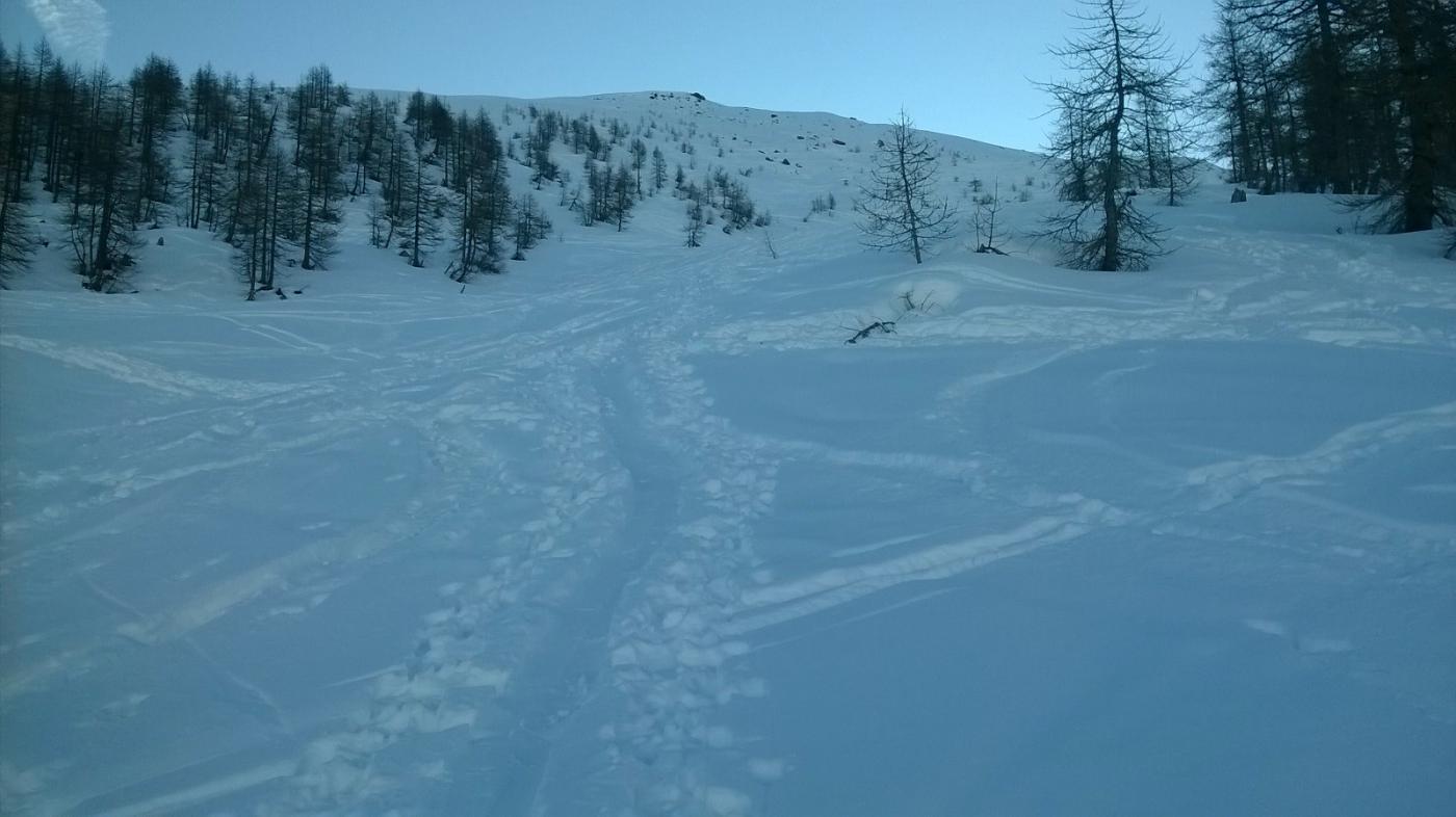 Verso i pendii più aperti