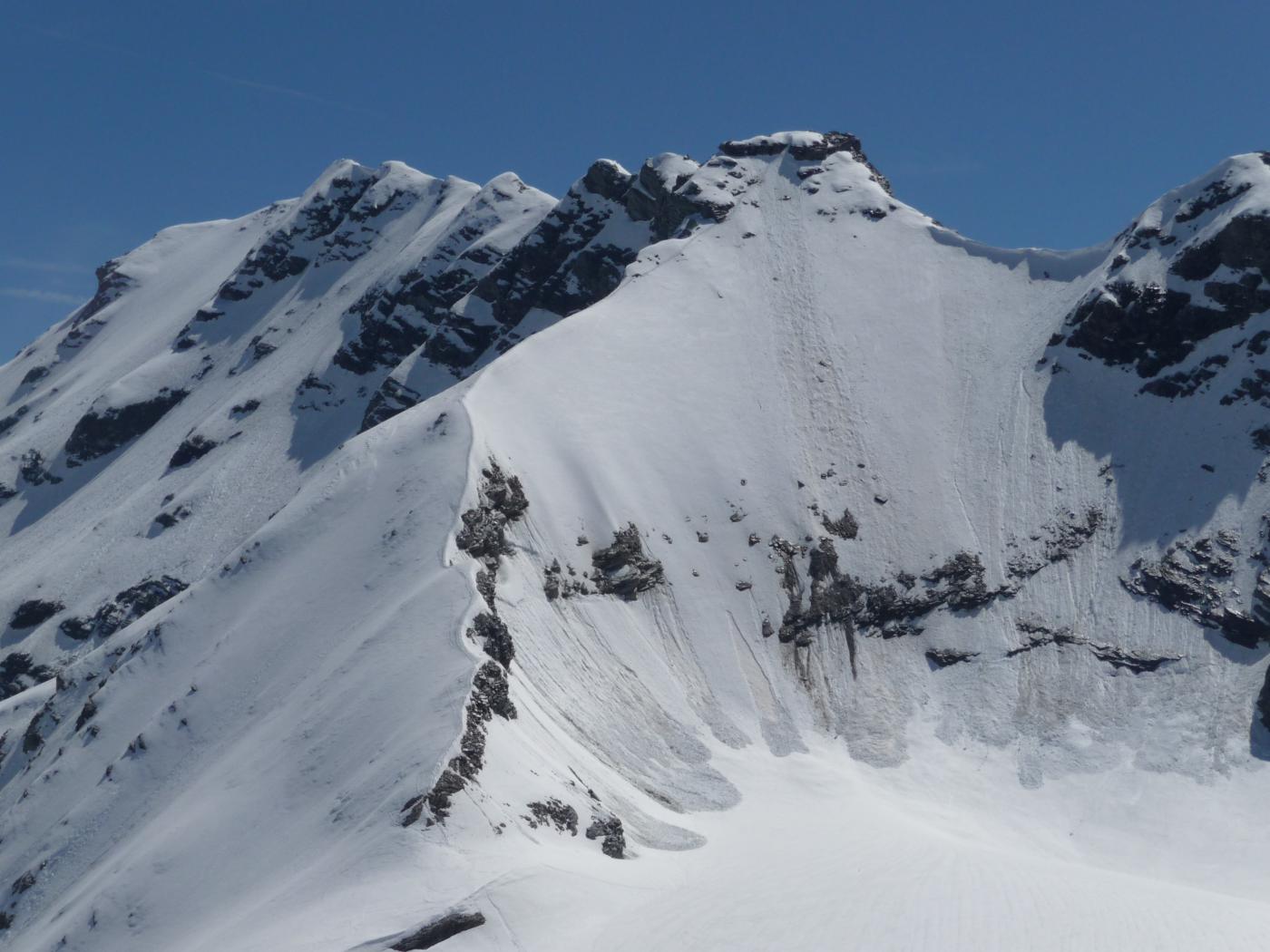 barmaverain - foto dalla Becca Giasson. Il percorso completo dalla cresta alla cima