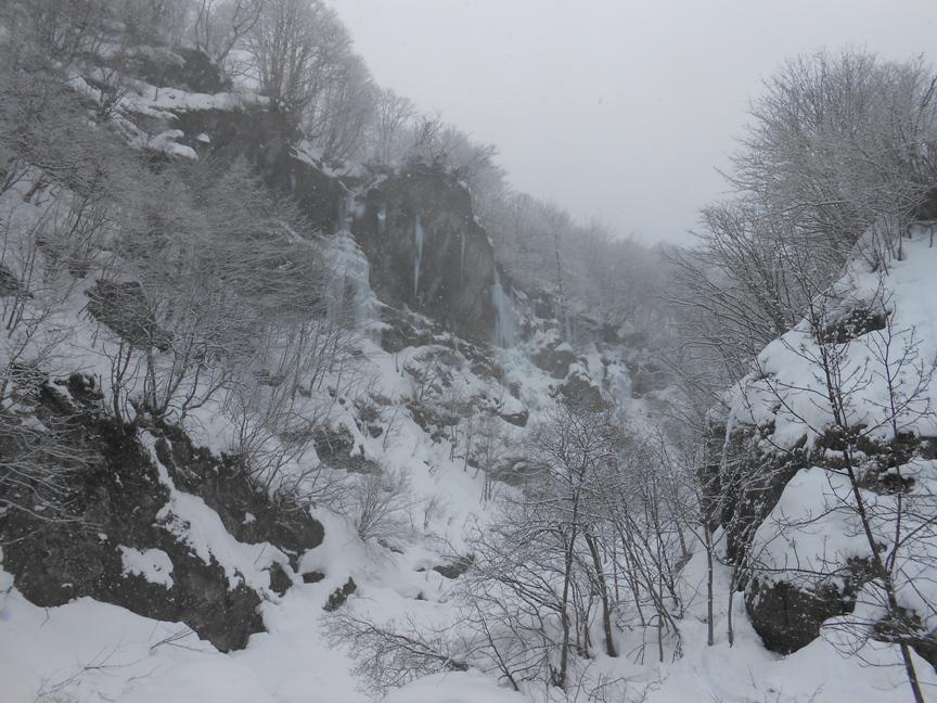 La gola del Brunel dal pontino di legno