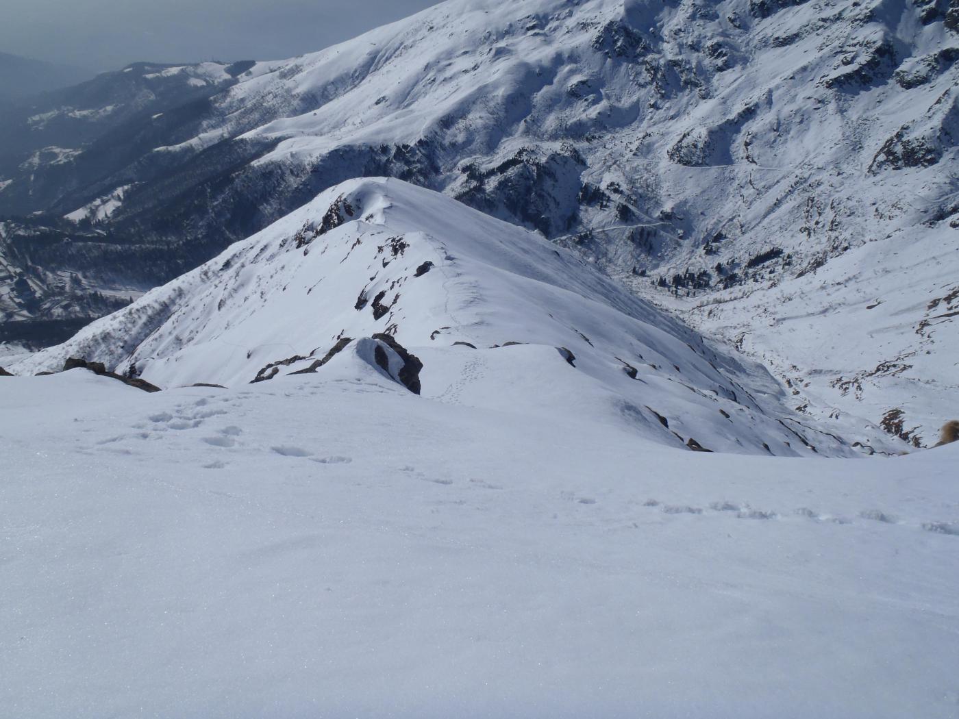 La cresta del Tovo vista da sopra
