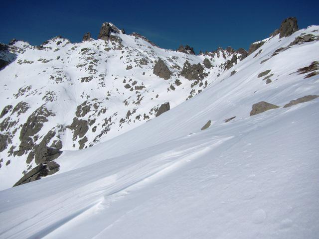 La breche de Capitello sullo sfondo