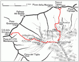 mappa itinerario