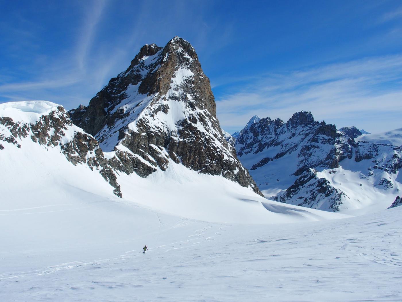 discesa dalla becca d'Oren