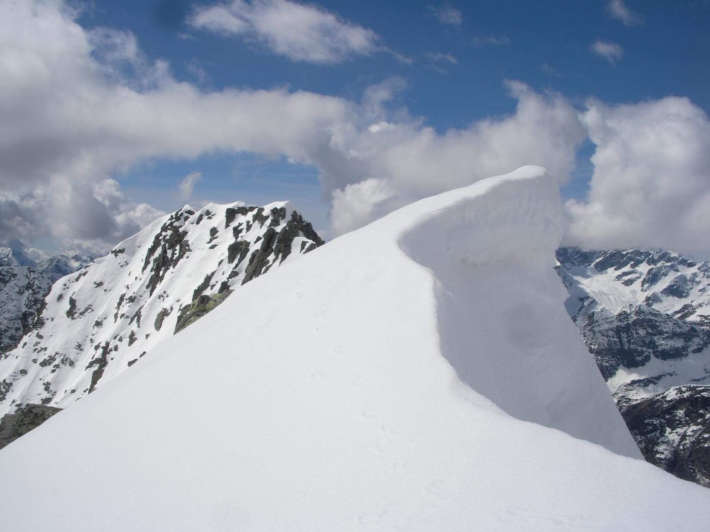 Cima sud del Piglimo dalla cima nord (sciistica)..