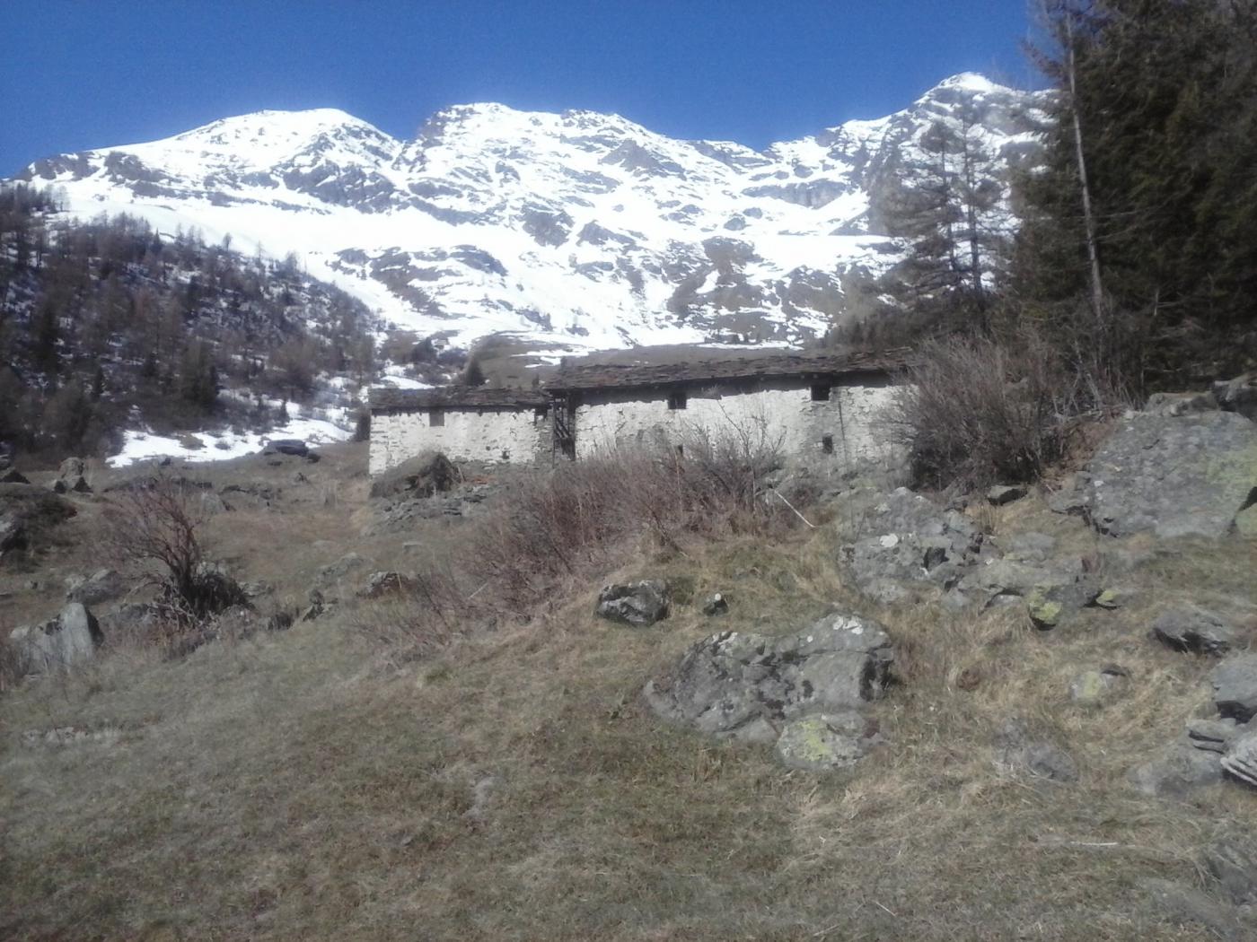 l'arrivo alle baite Cleyettaz...