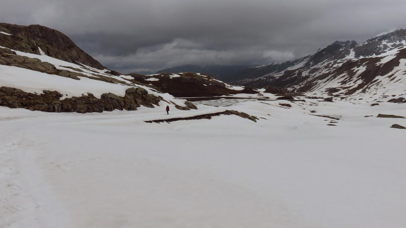 salendo la conca soprastante il Lac des Eissaupres