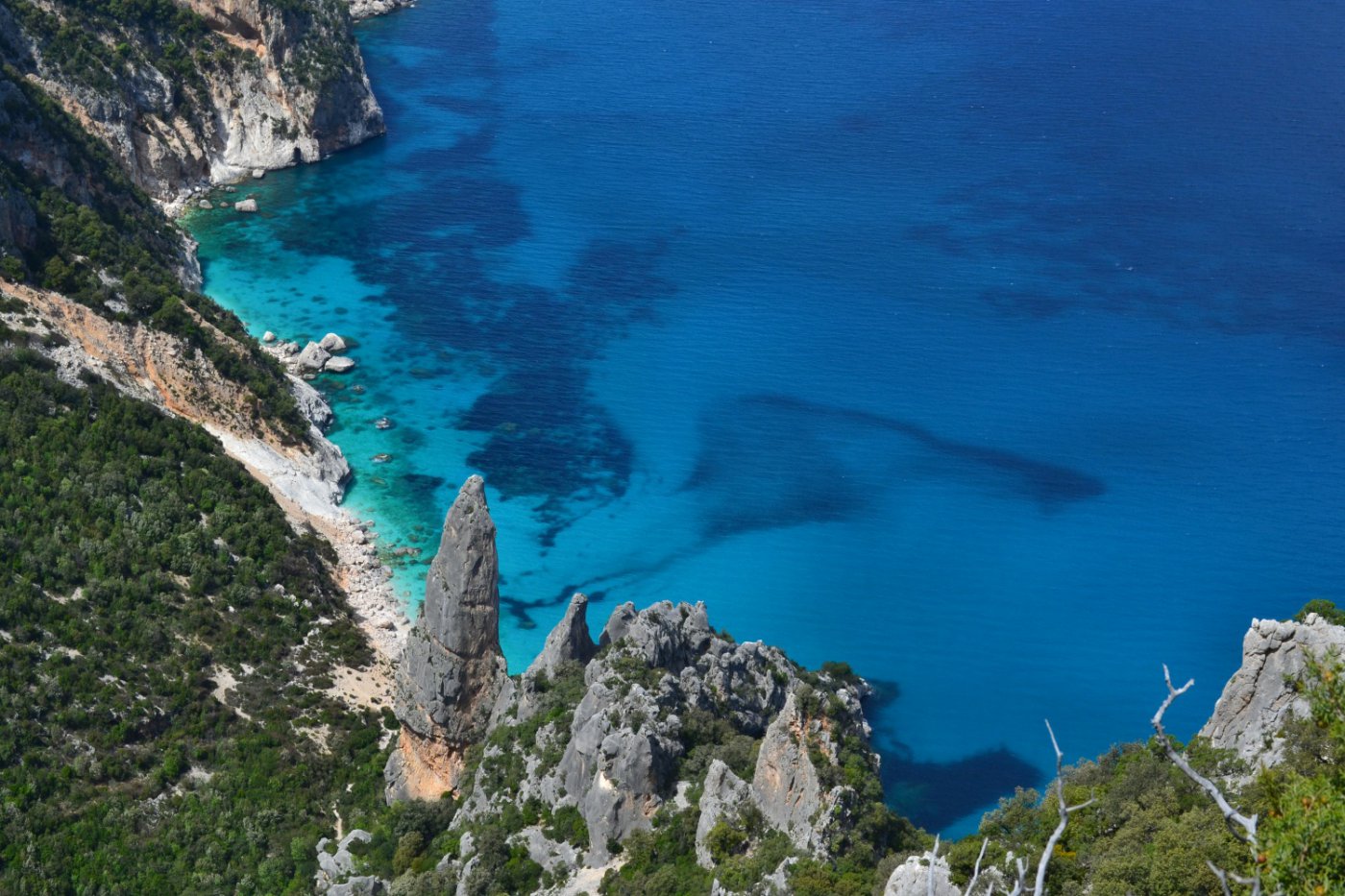 panorama su Cala Goloritzé dalla punta
