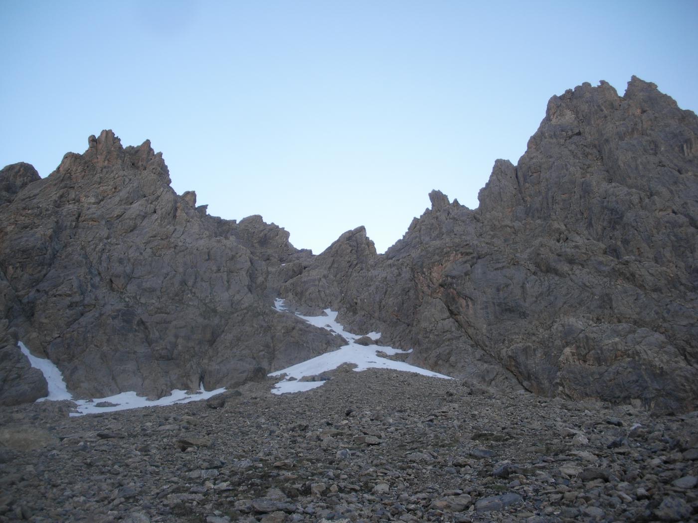 Il canale all'imbocco..ridotto ormai all'osso..