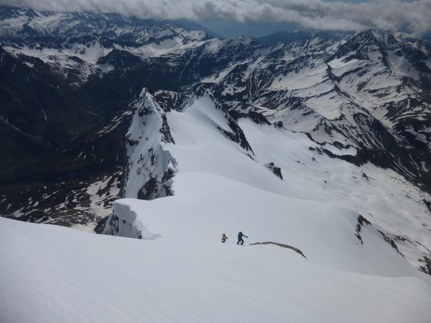 pendio superiore, sullo sfondo il Petit Grapillon e l'Allobrogia