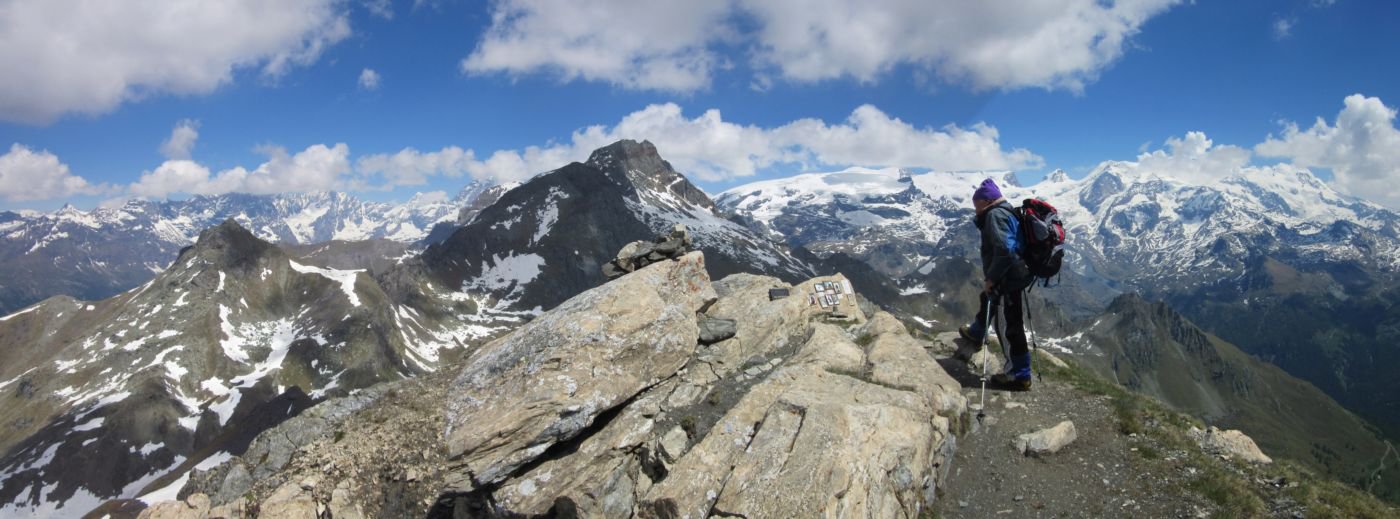 Gianni in punta alla Becca di Nana