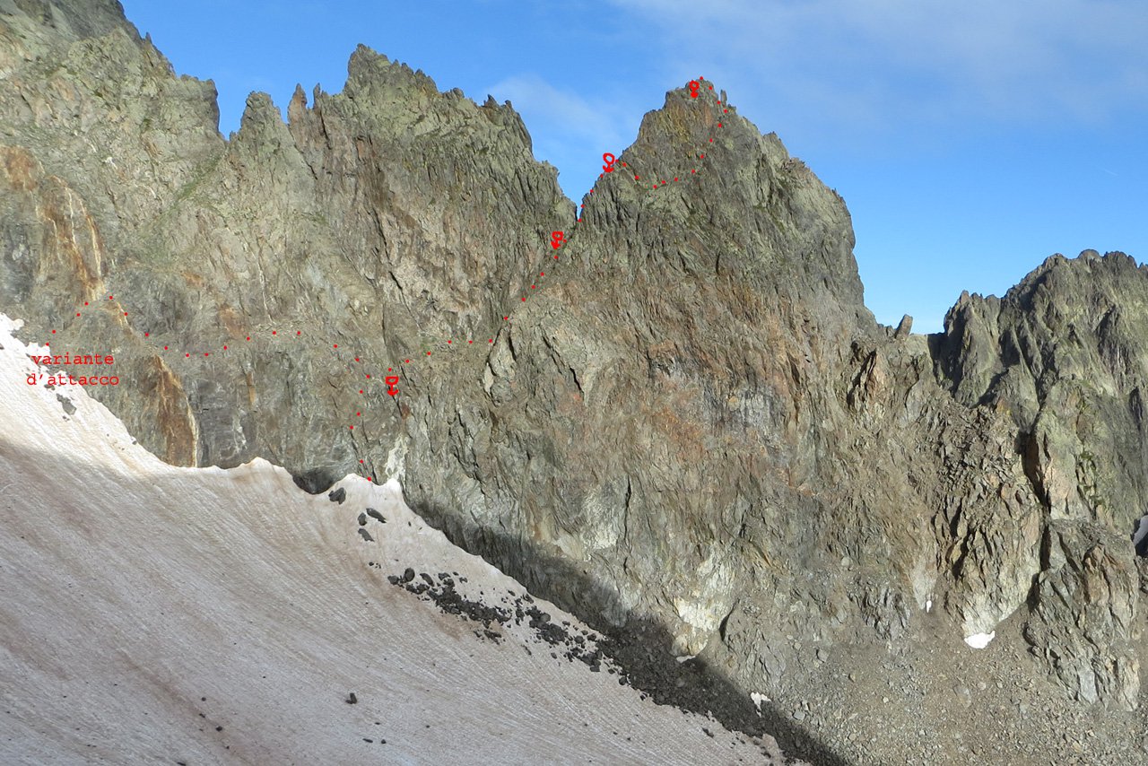 La via vista dalla conca del gh. dell'Ubac