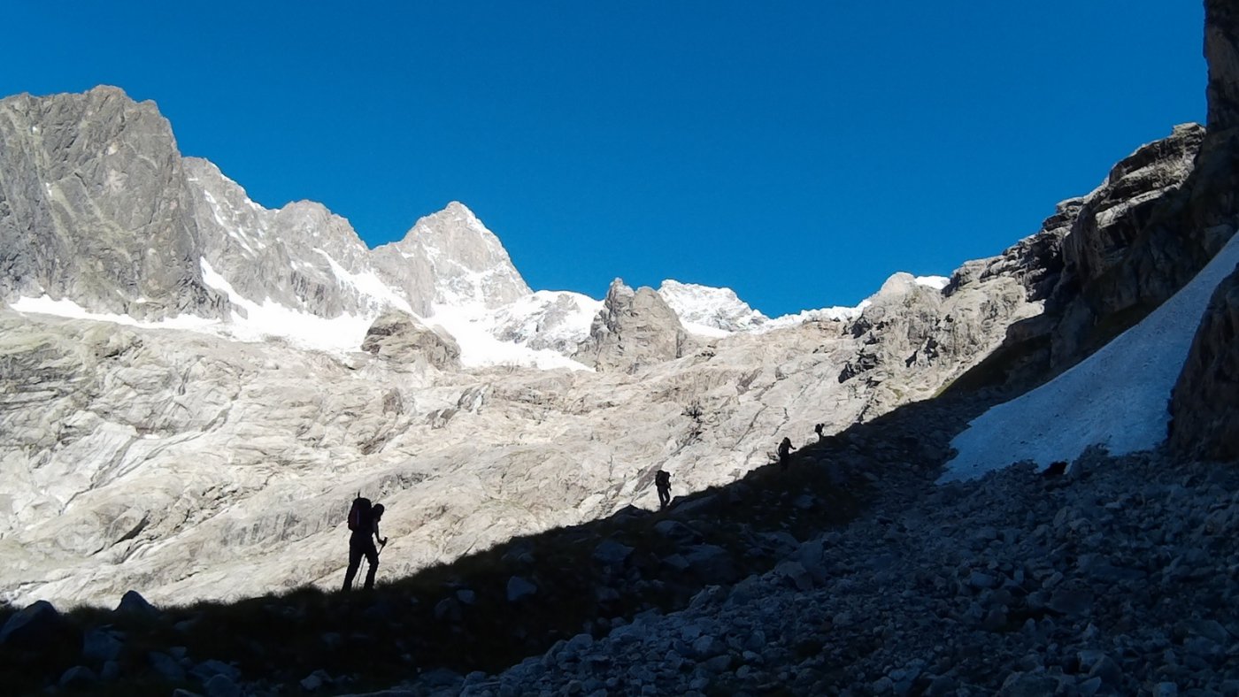 salendo verso il bivacco
